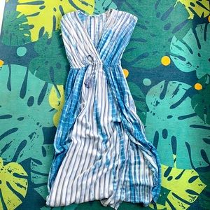 Beautiful Blue island Maxi Tie Dye dress